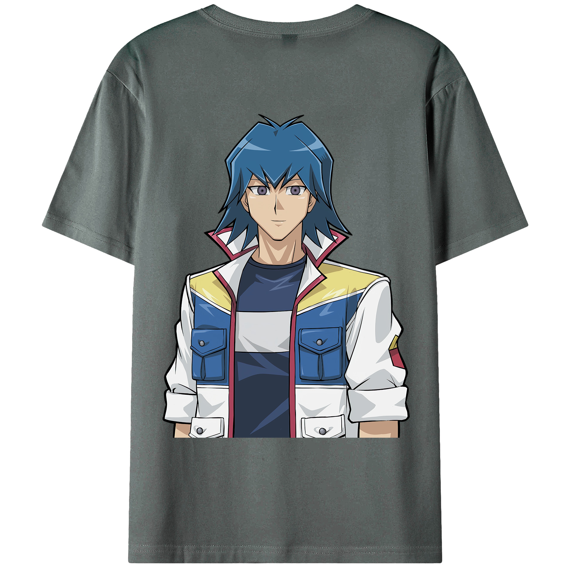 （画像用） 遊☆戯☆王 Yu-Gi-Oh! 綿100％ メンズ半袖Tシャツ（バックプリント） 通気性